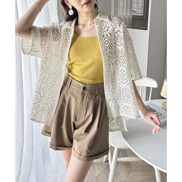 「Java」 半袖シャツ LARGE ベージュ レディース