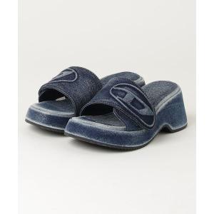 「DIESEL」 ミュール 37 インディゴブルー レディース