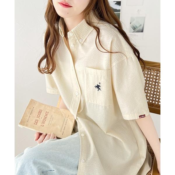 「Java」 半袖シャツ LARGE アイボリー レディース