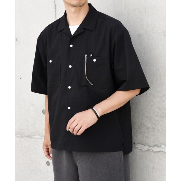 「SHIPS any」 半袖シャツ LARGE ブラック メンズ