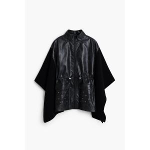 ポンチョ フェイクレザー・ポンチョ レディース