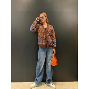 セーター ニット ペイズリージャカードカーディガン メンズ