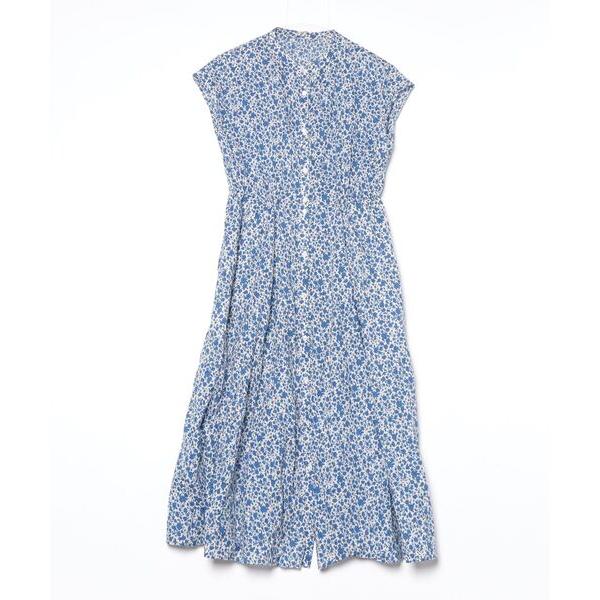 「SHIPS any」 半袖ワンピース ONE SIZE ブルー レディース