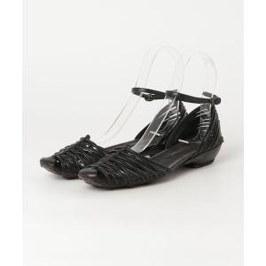「tsumori chisato WALK」 フラットサンダル 24cm ブラック レディース