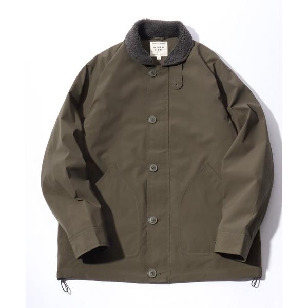 カバーオール N-1 撥水・防風・ストレッチ 襟ボアデッキジャケット/ワークジャケットアウター メン...