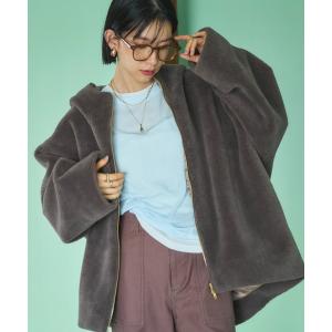 ブルゾン アウター オーバーボアフーディブルゾン レディース