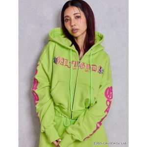 GALFY（ガルフィー） パーカー GYDA×GALFY bijou logo leopard BIG