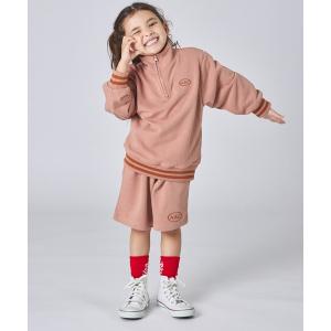 セットアップ 「サラッとスウェット」ユニセックス 刺繍入り ハーフジップ＆ハーフパンツ セットアップ キッズ 子供服 男の子 女の子｜ZOZOTOWN Yahoo!店