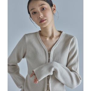 カーディガン 「ハンドウォッシャブル」リブニットVカーディガン レディース