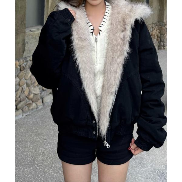 ブルゾン アウター 裏ファーブルゾン レディース