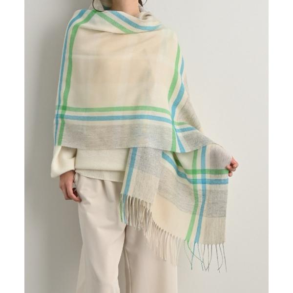 ストール マフラー 内モンゴル産アルバス カシミヤ100％ ふんわり紡毛ストール｜チェック 大判 カ...