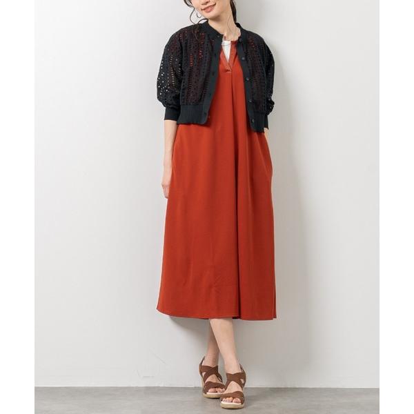 カーディガン カットワーク刺繍カーディガン｜綿 コットン カーデ 刺繍  軽量 手洗い可 ナチュラル...