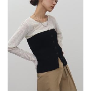 「NOGLE/ノグル」ミックスニットボタンビスチ...の商品画像