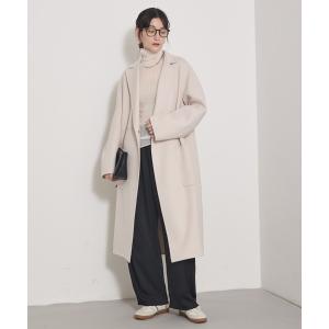 コート チェスターコート 「毛玉になりにくい」ダブルフェイスチェスターコート/秋服/冬服/オフィスカジュアル/ガウンコート レディース