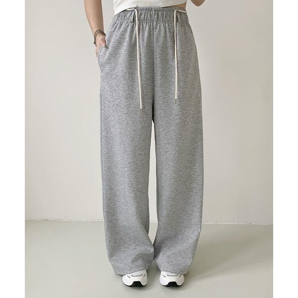 パンツ 「選べる丈」ダンボールニットドローストリングワイドパンツ レディース