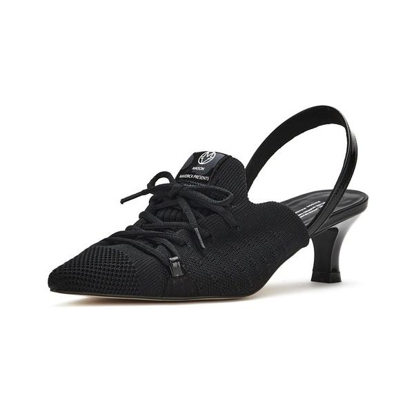 パンプス ミュール 「MAISON MAVERICK PRESENTS」Knit Lace-Up S...