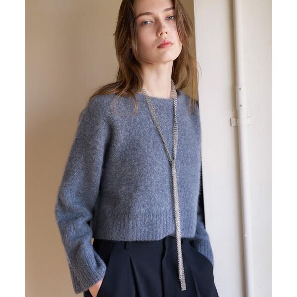 ニット セーター 「上質な肌ざわり」フォックスウールショートプルオーバー/ニット/秋服/冬服/バーガ...