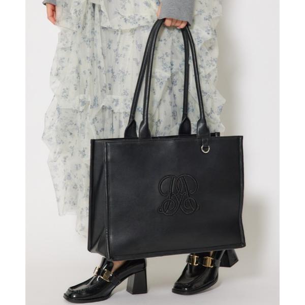 トートバッグ 「WEB限定」WRRロゴフェイクレザートートバッグ レディース