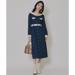 ワンピース BIGセーラーカラーロングワンピース