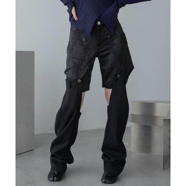 スラックス パンツ 入学式 卒業式 チャイナジャガードドッキングスラックスパンツ/SETUP/3WA...