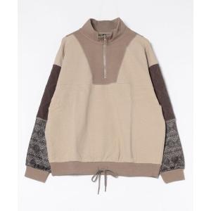 「チャイハネ」パッチワークMEN'Sハーフジッププルオーバー メンズ レディース