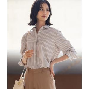 ブラウス シャツ ストライプシャツ「シワになりにくい」 レディース