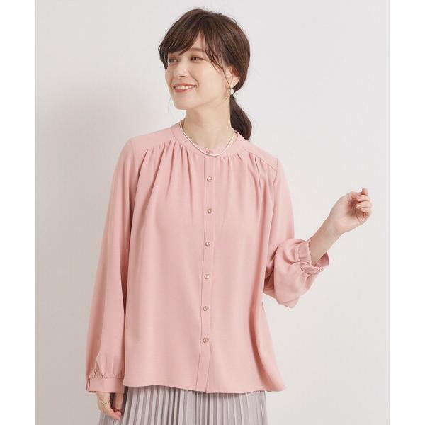 ブラウス シャツ 「手洗い可」前開きブラウス レディース