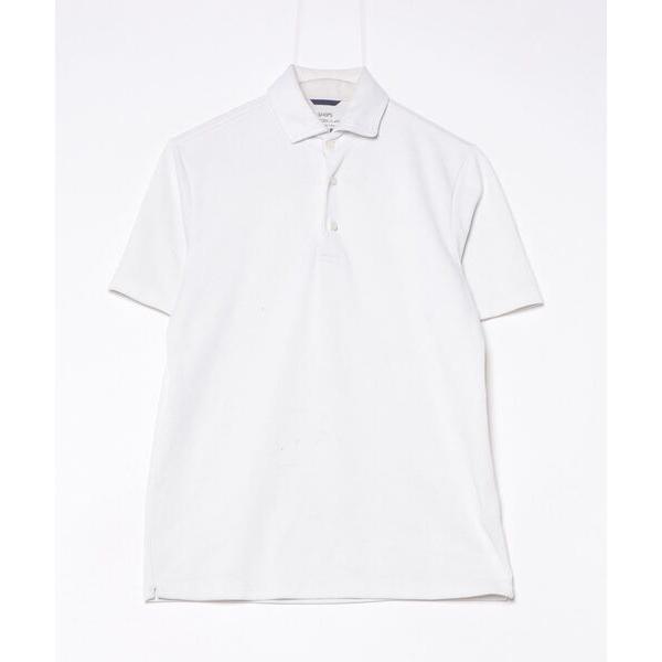 「SHIPS」 半袖ポロシャツ SMALL ホワイト メンズ