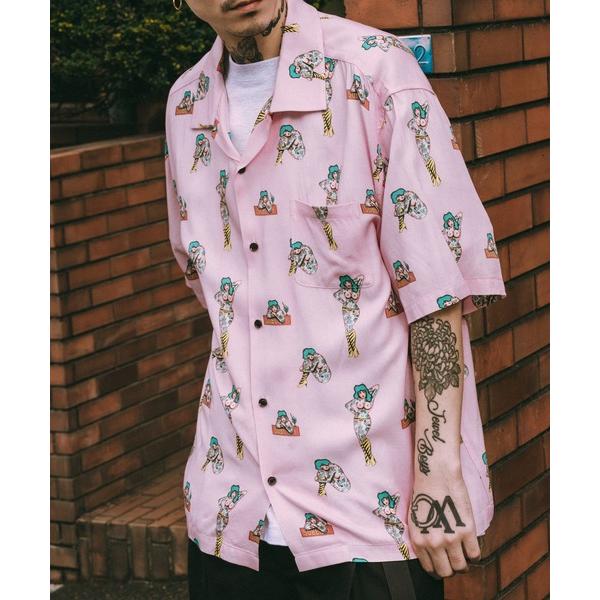 「Subciety」 半袖シャツ X-LARGE ピンク メンズ