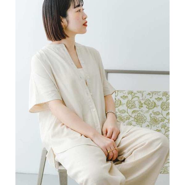 「ITEMS URBANRESEARCH」 半袖ブラウス FREE ライトベージュ レディース
