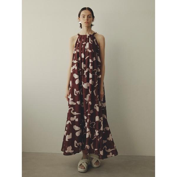 「emmi」 ノースリーブワンピース 1 ブラウン レディース