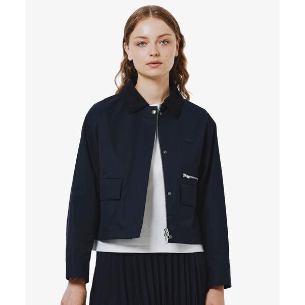 ブルゾン アウター コーデュロイカラーショート丈 ジップアップブルゾン レディース