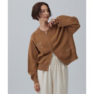 カーディガン 12ゲージ刺繍WZIPカーディガン　589877 レディース