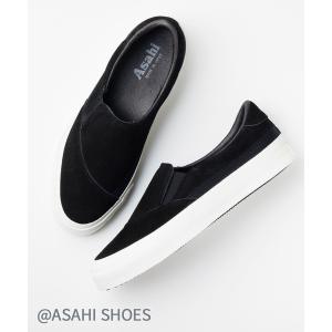 スリッポン Asahi ベロア レザー スニーカー( ASAHI 045) メンズ レディース