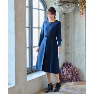 Rose Tiara（ローズティアラ） 長袖ワンピース 42 ネイビー レディース