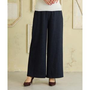 パンツ ツイード調ワイドパンツ レディース