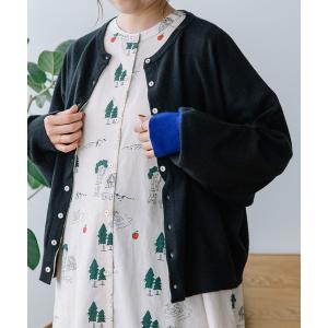 カーディガン 変形前立てドルマンカーディガン レディース