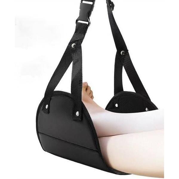 旅行 9C49 「メッシュ＆折りたたみ式」ポータブルフットハンモック フットレスト足置き サポーター