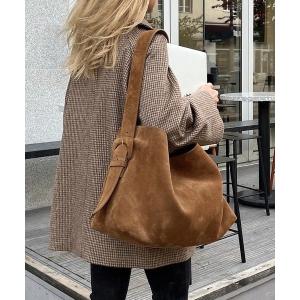 ショルダーバッグ バッグ 9C71 BIGスエードライクショルダー トート A4対応 レディース