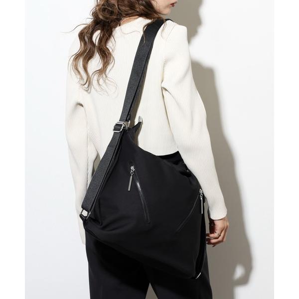 デイバック リュック 2WAY ナイロンバッグ ファスナーデザイン レディース