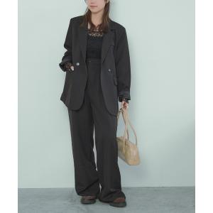 セットアップ ルーズシルエット 2ピース テーラードジャケットセットアップ レディース