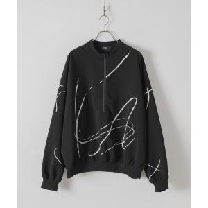 トレーナー スウェット Half Zip Paint Sweat - ハーフジップペイントスウェット メンズ