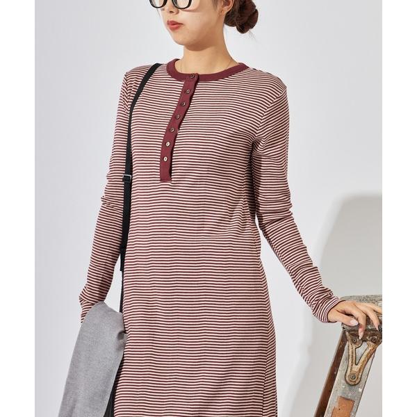 ワンピース R.P.miller/ミラー PANELRIB Henley OP センタースリット フ...