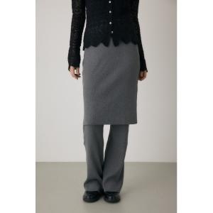 スカート リブニットスカートパンツ 秋服 / 2枚セット