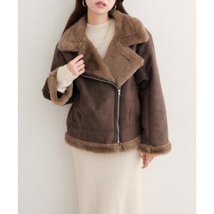 ブルゾン アウター フェイクファームートンブルゾン レディース