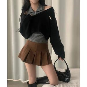 ニット セーター 「LAMPOON」レイヤードニットセット レディース