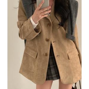 ジャケット テーラードジャケット 「LAMPOON」フェイクスエードテーラードジャケット レディース