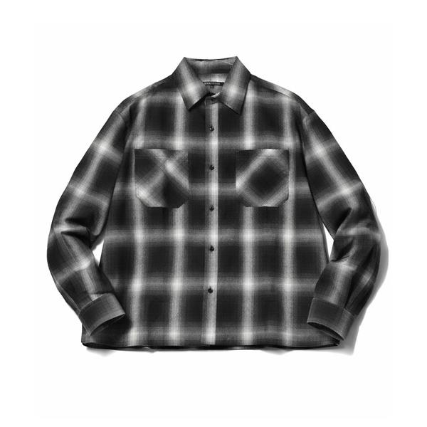 シャツ リサイクル糸オンブレチェックシャツ メンズ レディース