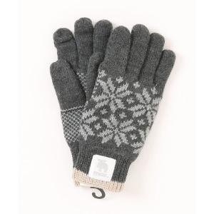 手袋 moz/モズ　レディース雪柄裏ボアグローブ　スマホ対応 レディース