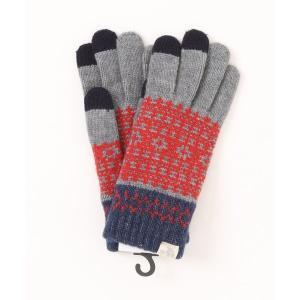 手袋 moz/モズ　レディース幾何学模様グローブ　スマホ対応 レディース